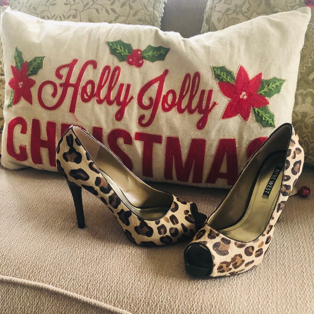 Nine West open toe pump. Size 8